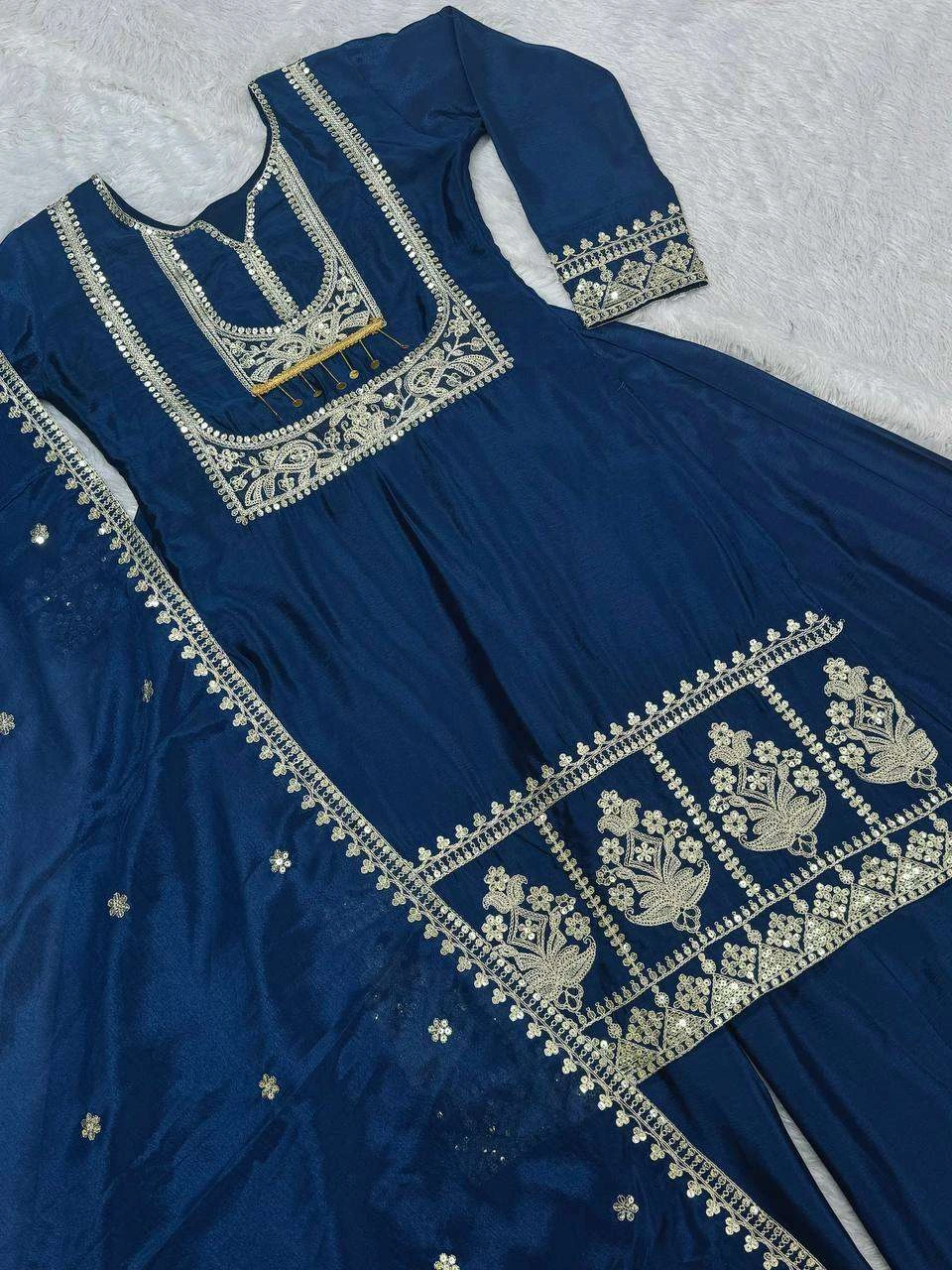 Vardan Ethnic Hk 1649 Chinon Silk Wholesale Designer Readymade Salwar Suit — Wholesale Readymade Suit, MPA wholesale from Surat - Gallery Image 5
